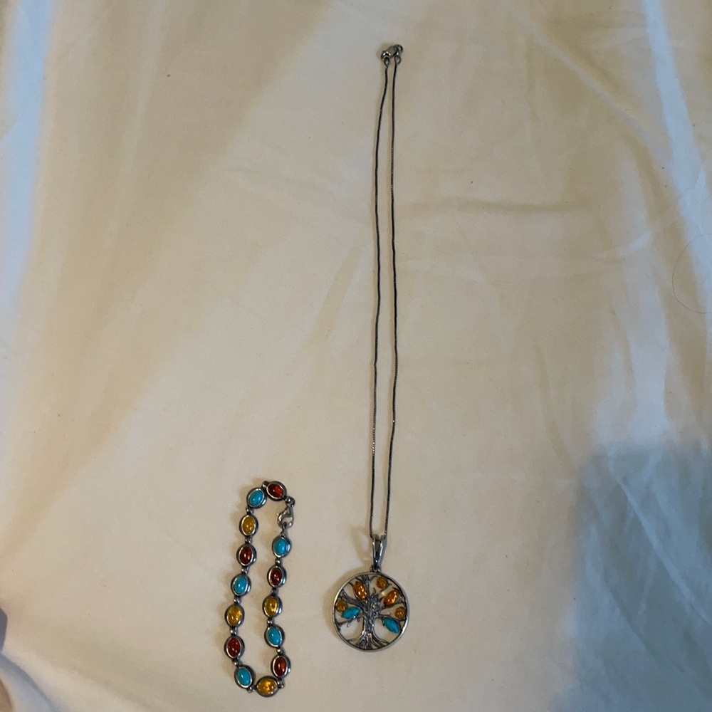 Matching tree of life necklace and bracelet
